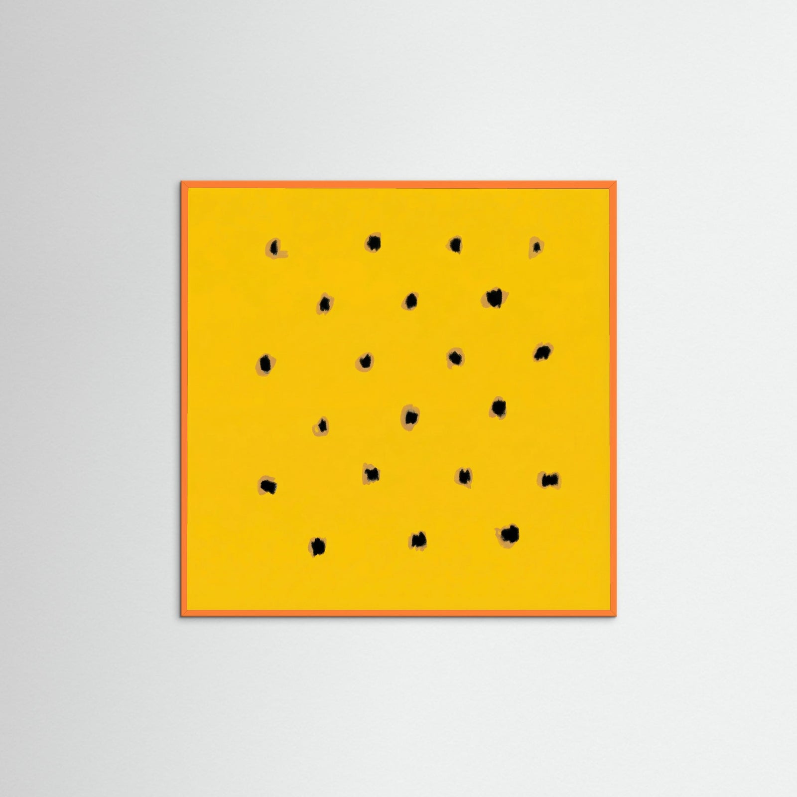 Orange Wood Square Golden Speckles