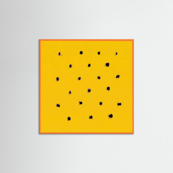 Orange Wood Square Golden Speckles