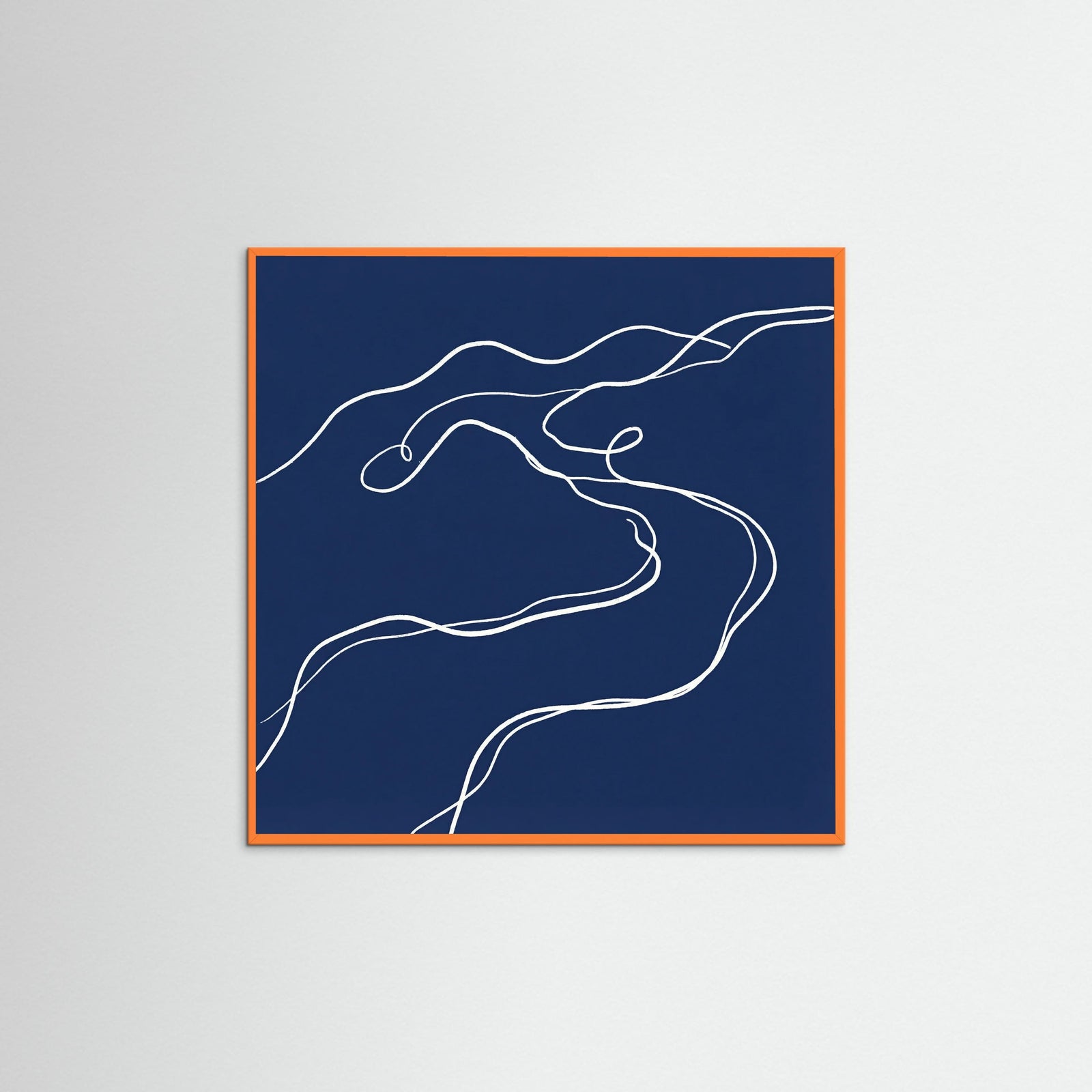 Orange Wood Square Indigo Form