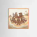 Orange Wood Square Kotu Island Warrior
