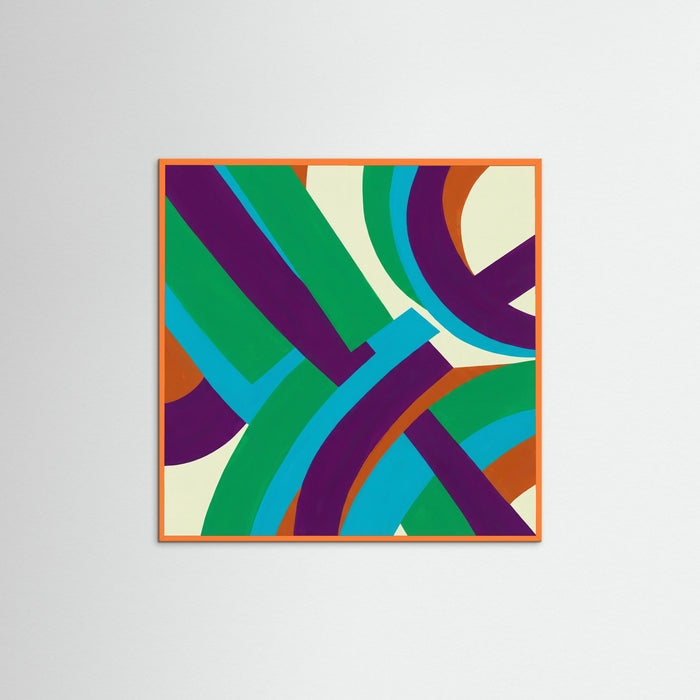 Orange Wood Square Layered Color Forms