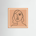 Orange Wood Square Linear Grace