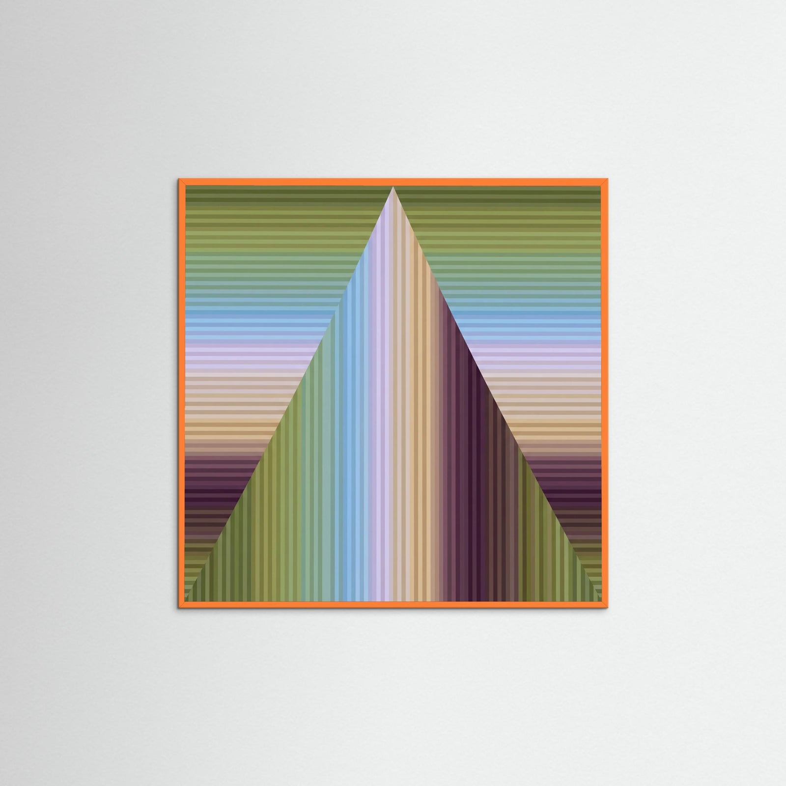 Orange Wood Square Linear Orbit