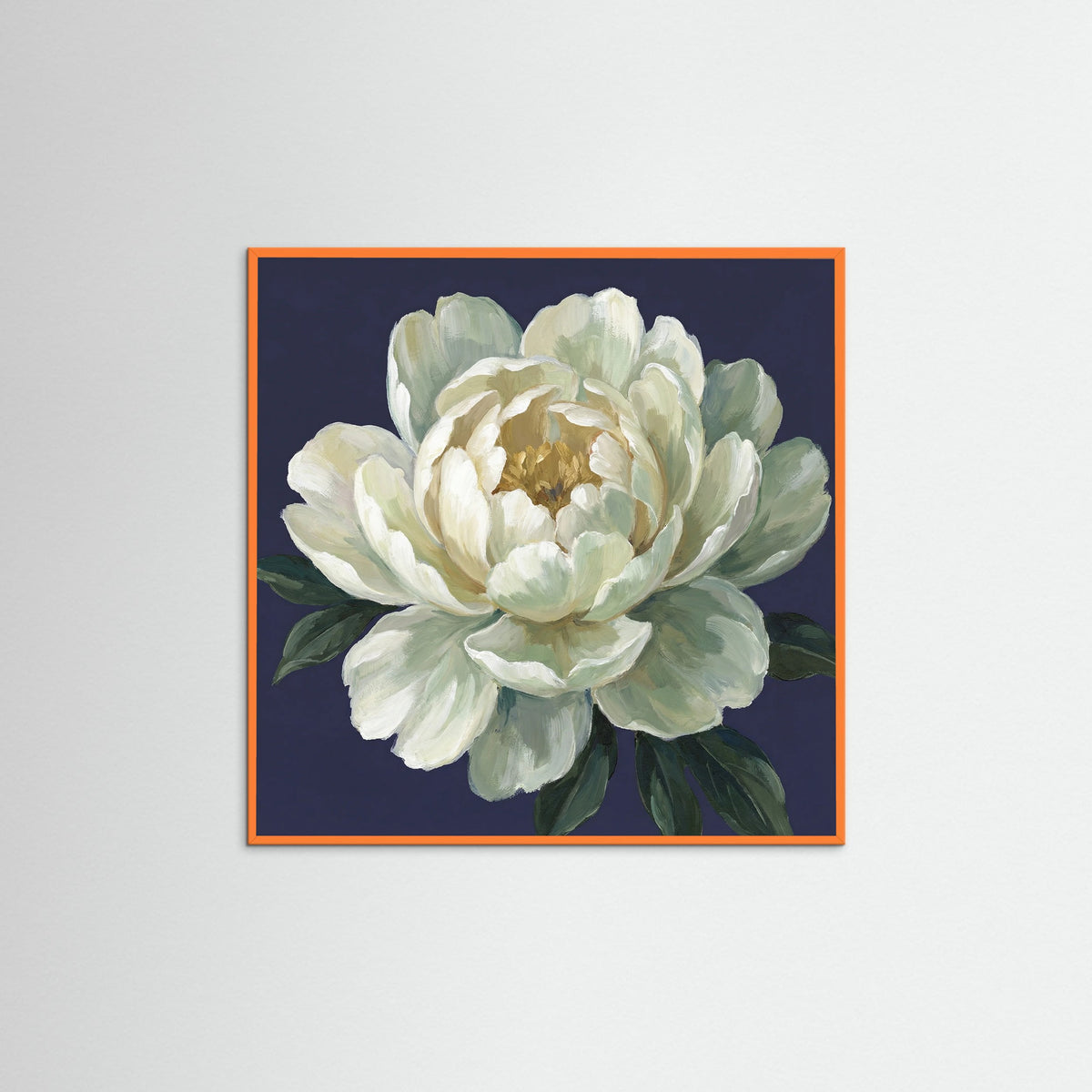 Orange Wood Square Midnight Bloom