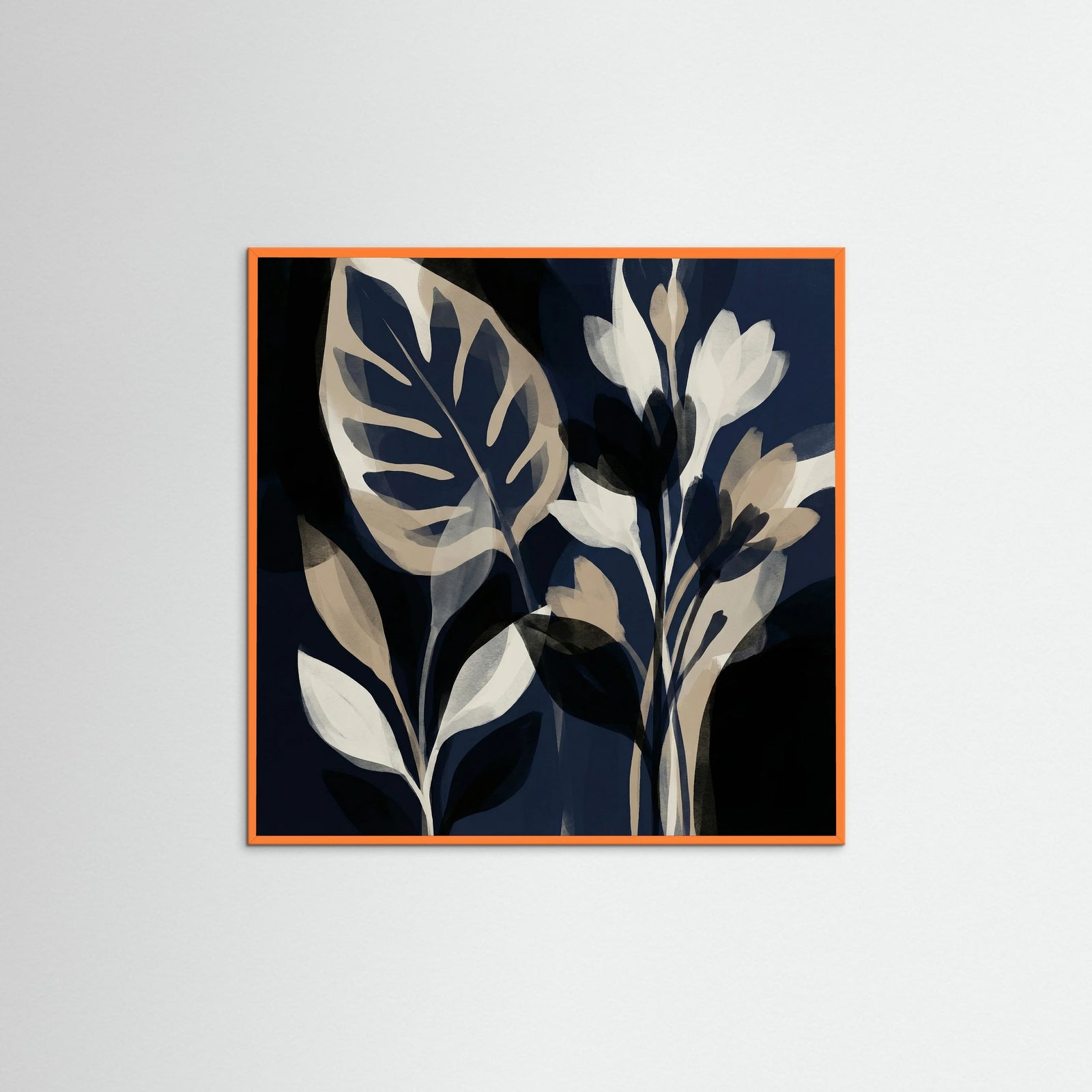 Orange Wood Square Midnight Contemplation