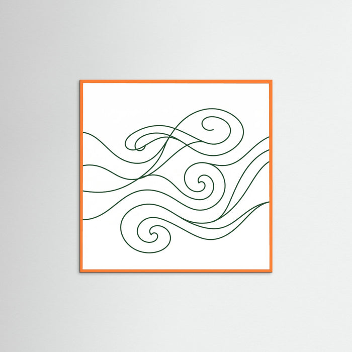 Orange Wood Square Midnight Flow