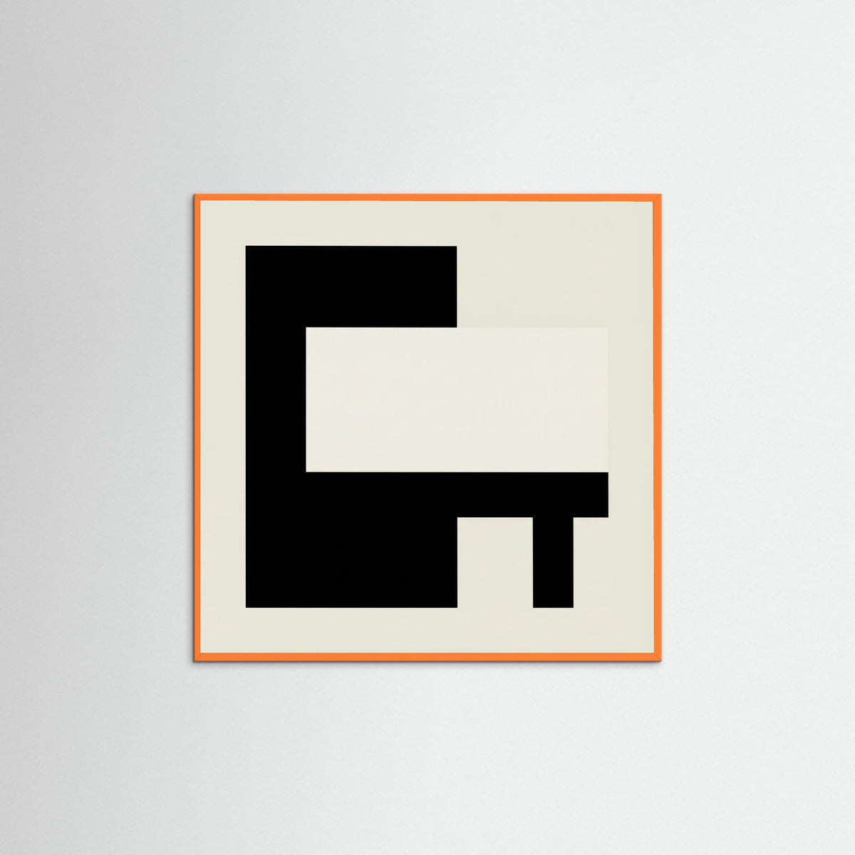 Orange Wood Square Monochrome Balance