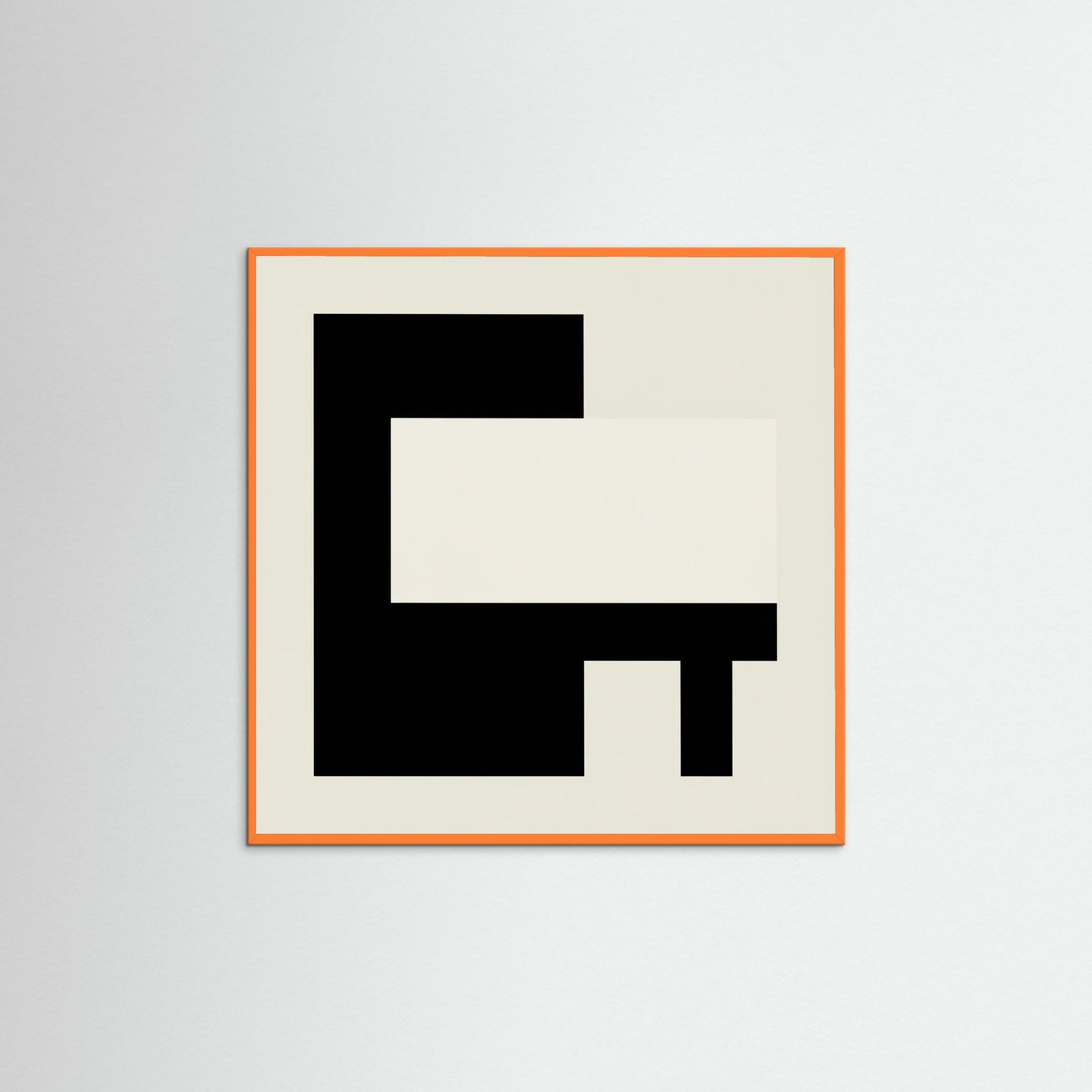 Orange Wood Square Monochrome Balance