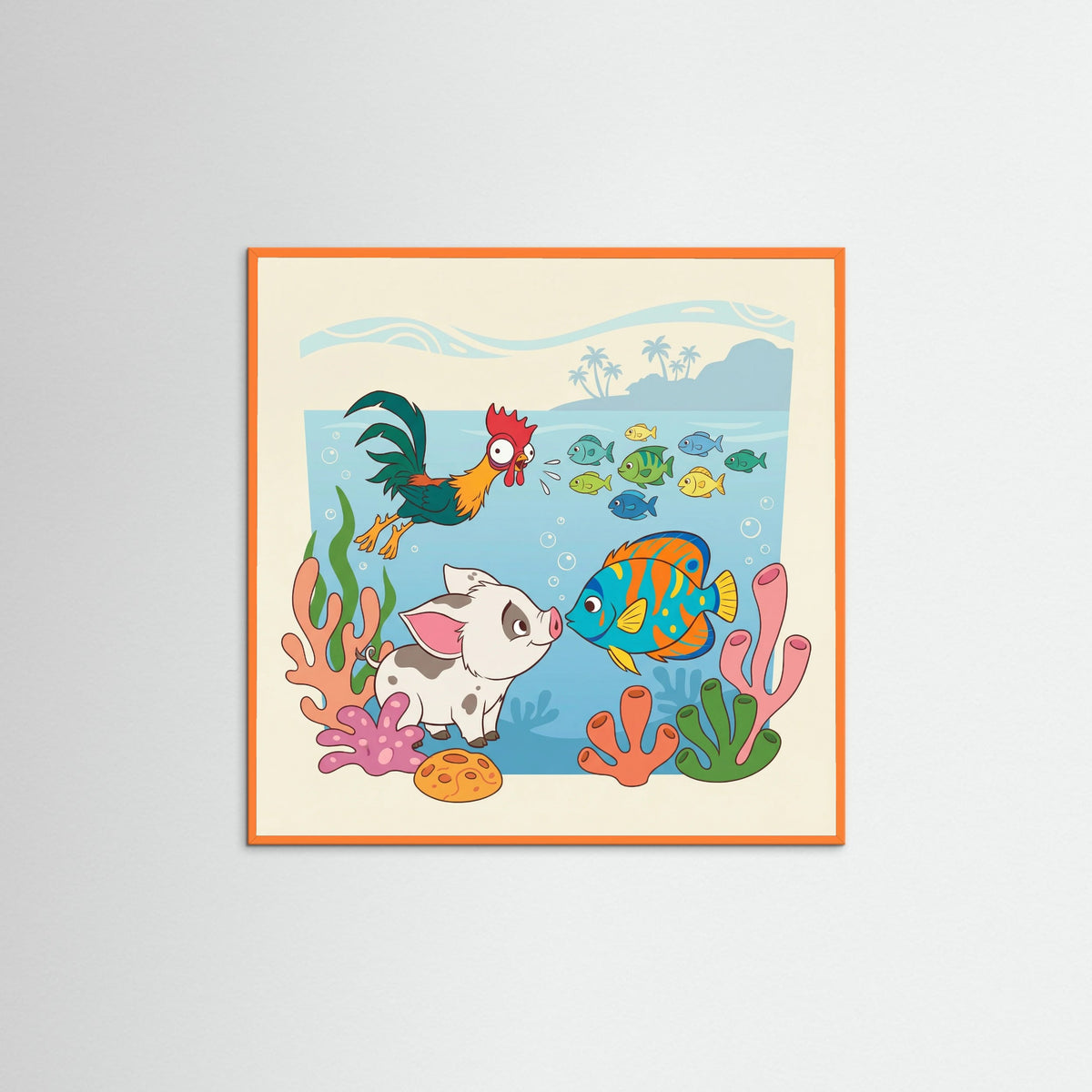 Orange Wood Square Oceanic Hero Ensemble