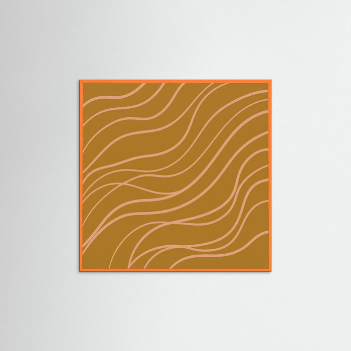Orange Wood Square Ochre Line Flow