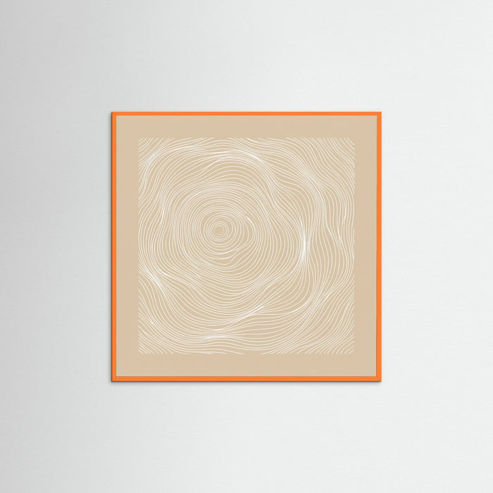 Orange Wood Square Organic Echoes