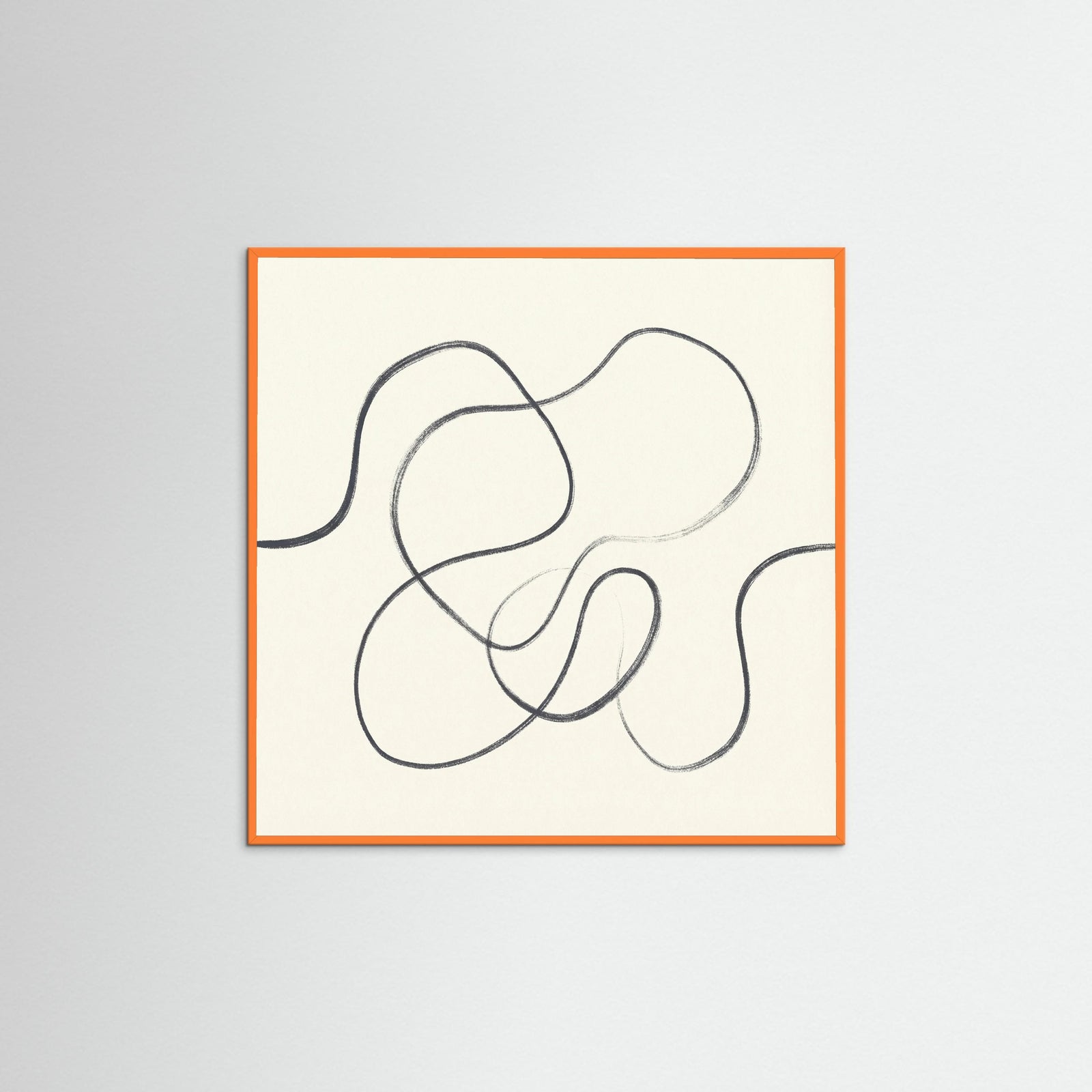 Orange Wood Square Organic Flow Beige