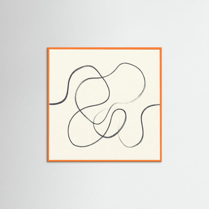 Orange Wood Square Organic Flow Beige