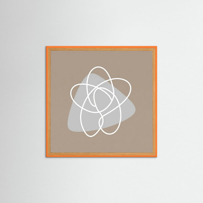 Orange Wood Square Organic Flow