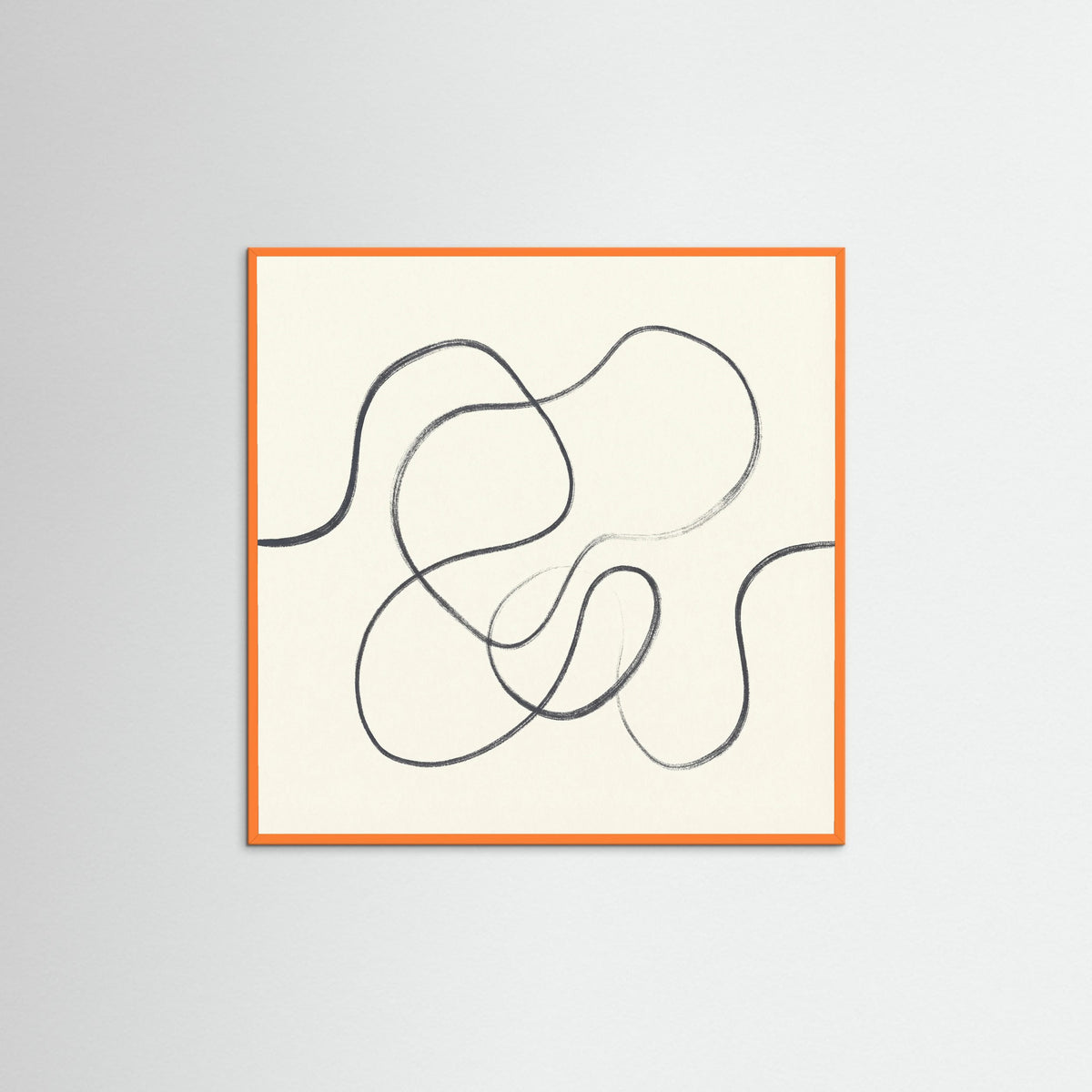 Orange Wood Square Organic Flow