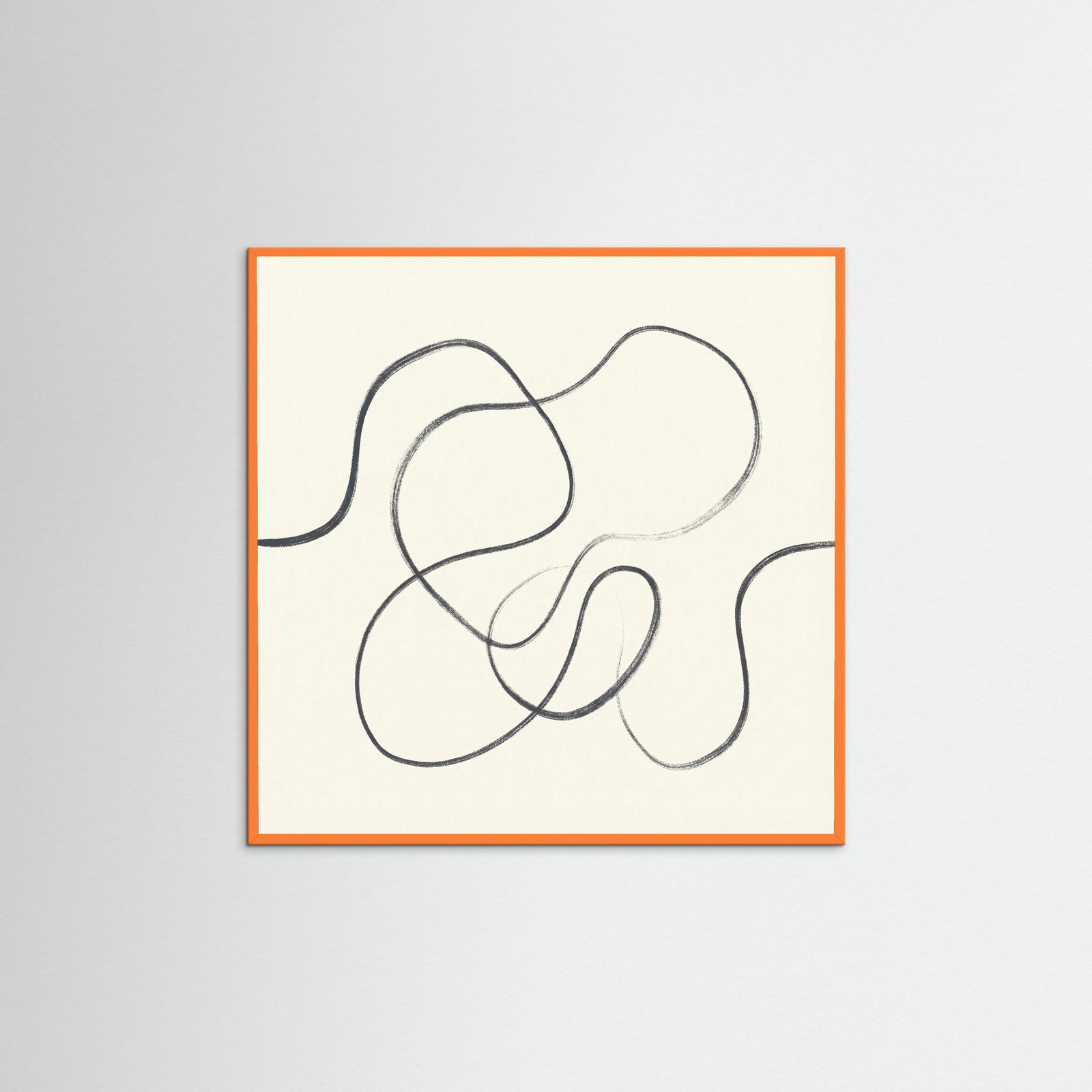 Orange Wood Square Organic Flow