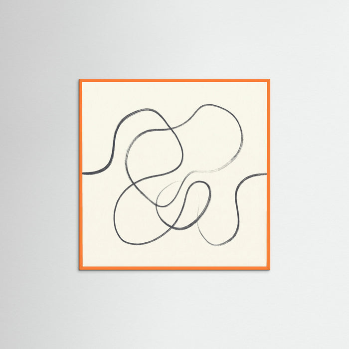 Orange Wood Square Organic Flow