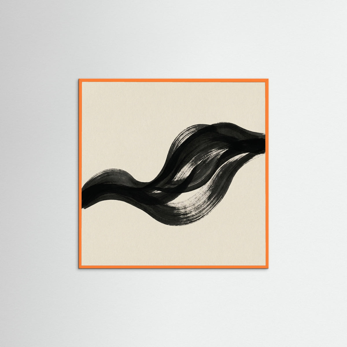 Orange Wood Square Organic Forms Beige