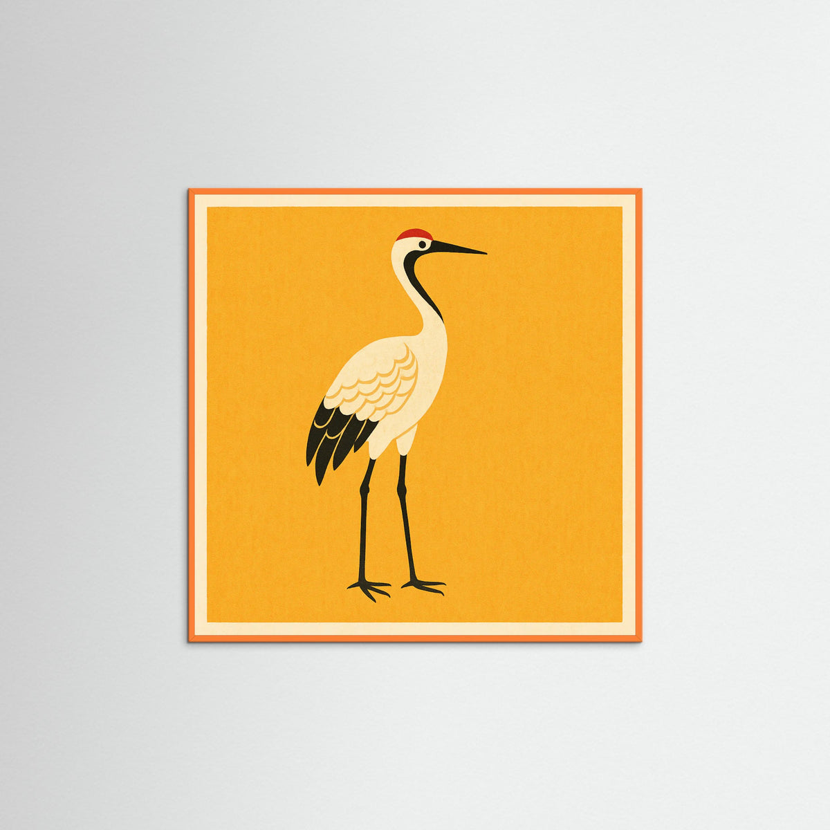 Orange Wood Square Patterned Turtle