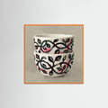 Orange Wood Square Patterned Vessel Bloom