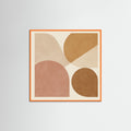 Orange Wood Square Rustic Rhythms