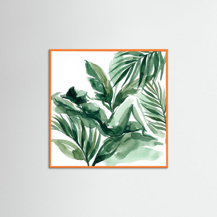 Orange Wood Square Seated Serenity