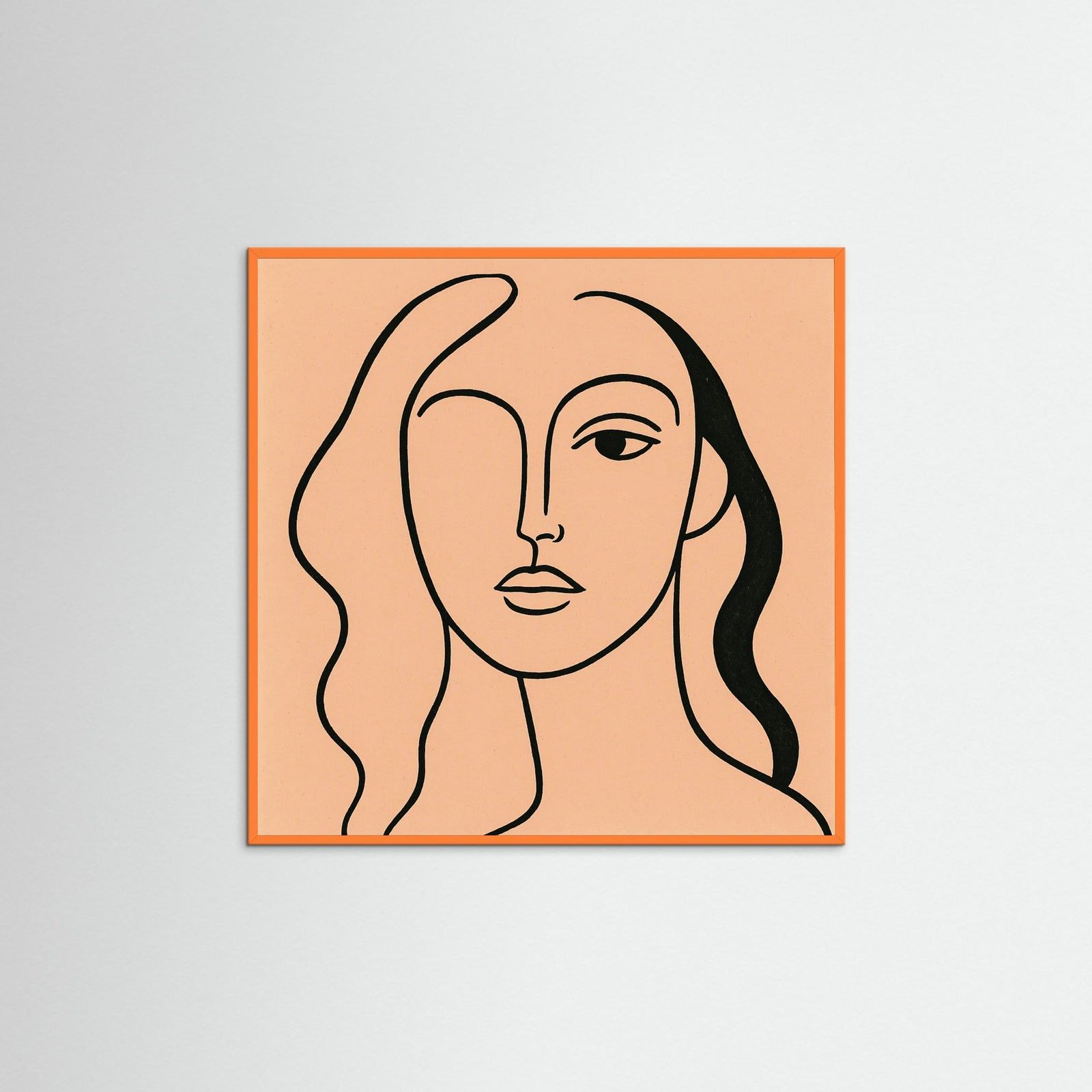 Orange Wood Square Silent Expression