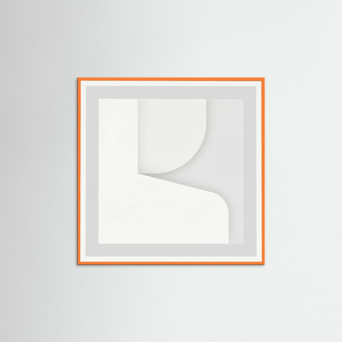 Orange Wood Square Soft Abstraction