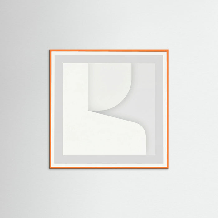 Orange Wood Square Soft Abstraction