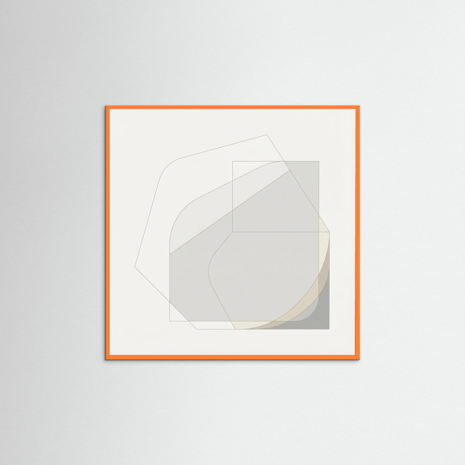 Orange Wood Square Soft Geometry