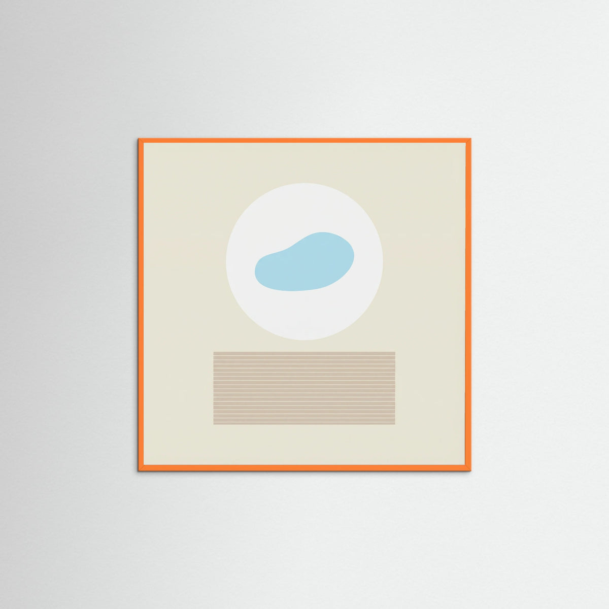 Orange Wood Square Soft Horizons