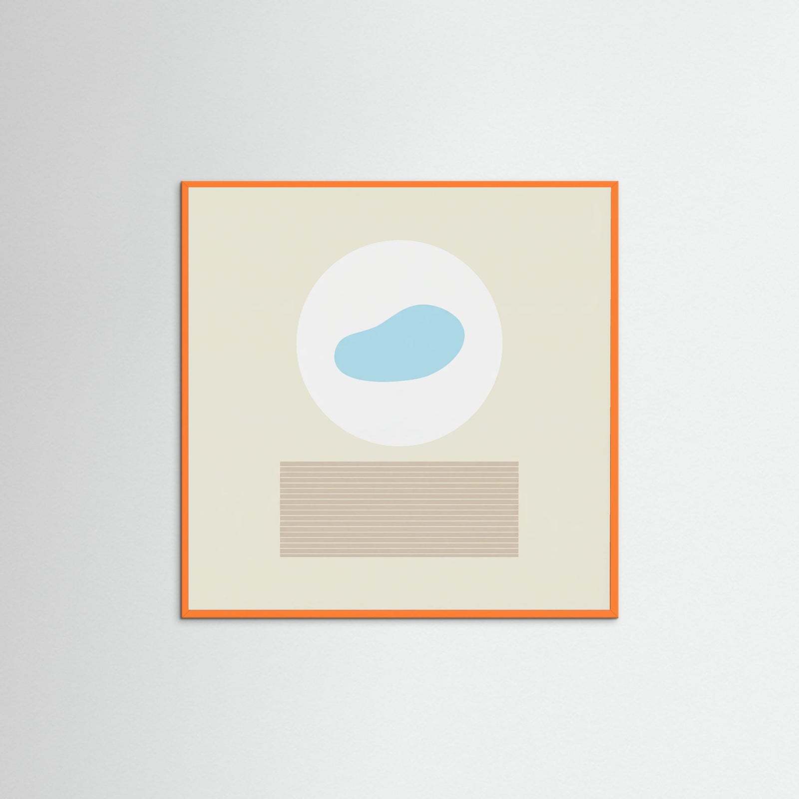 Orange Wood Square Soft Horizons