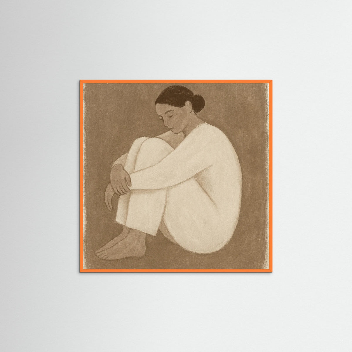 Orange Wood Square Solitude