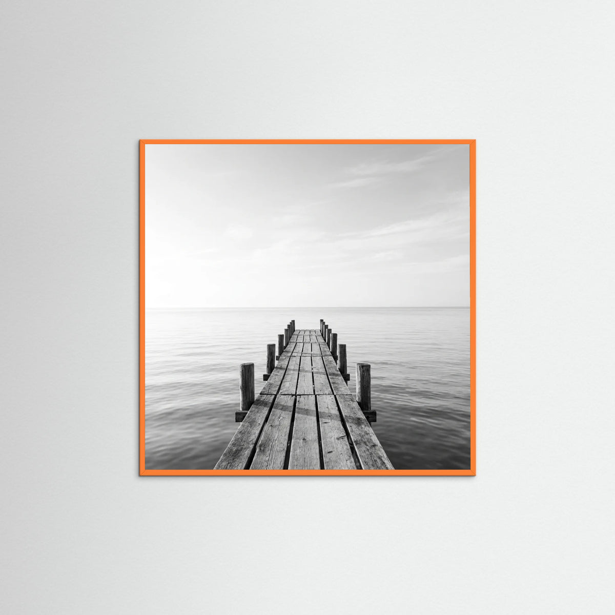 Orange Wood Square Surf Palms