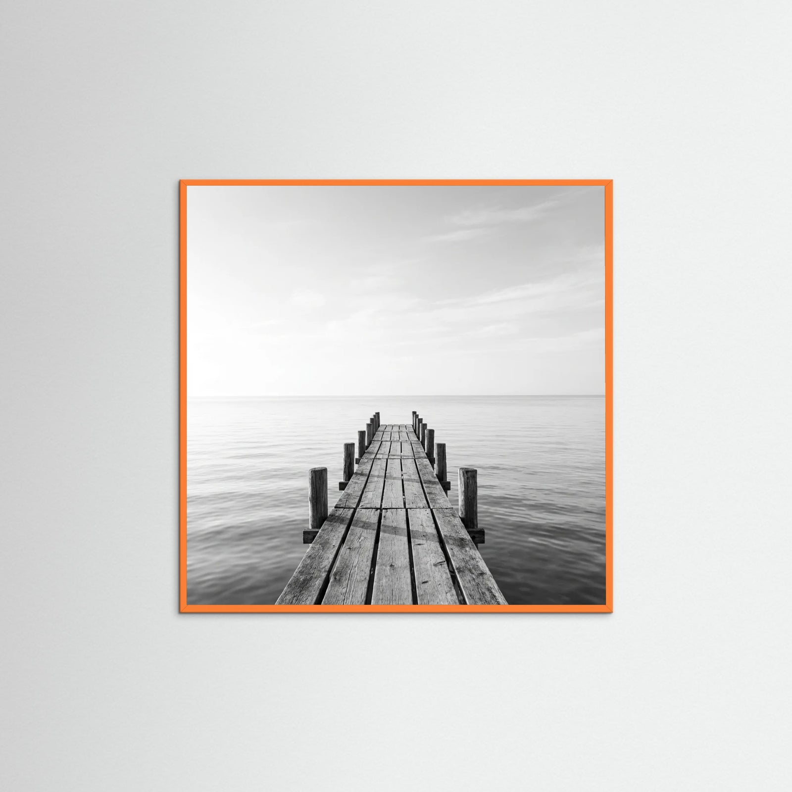Orange Wood Square Surf Palms