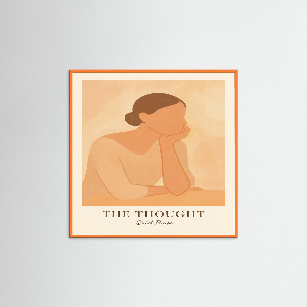 Orange Wood Square The thought