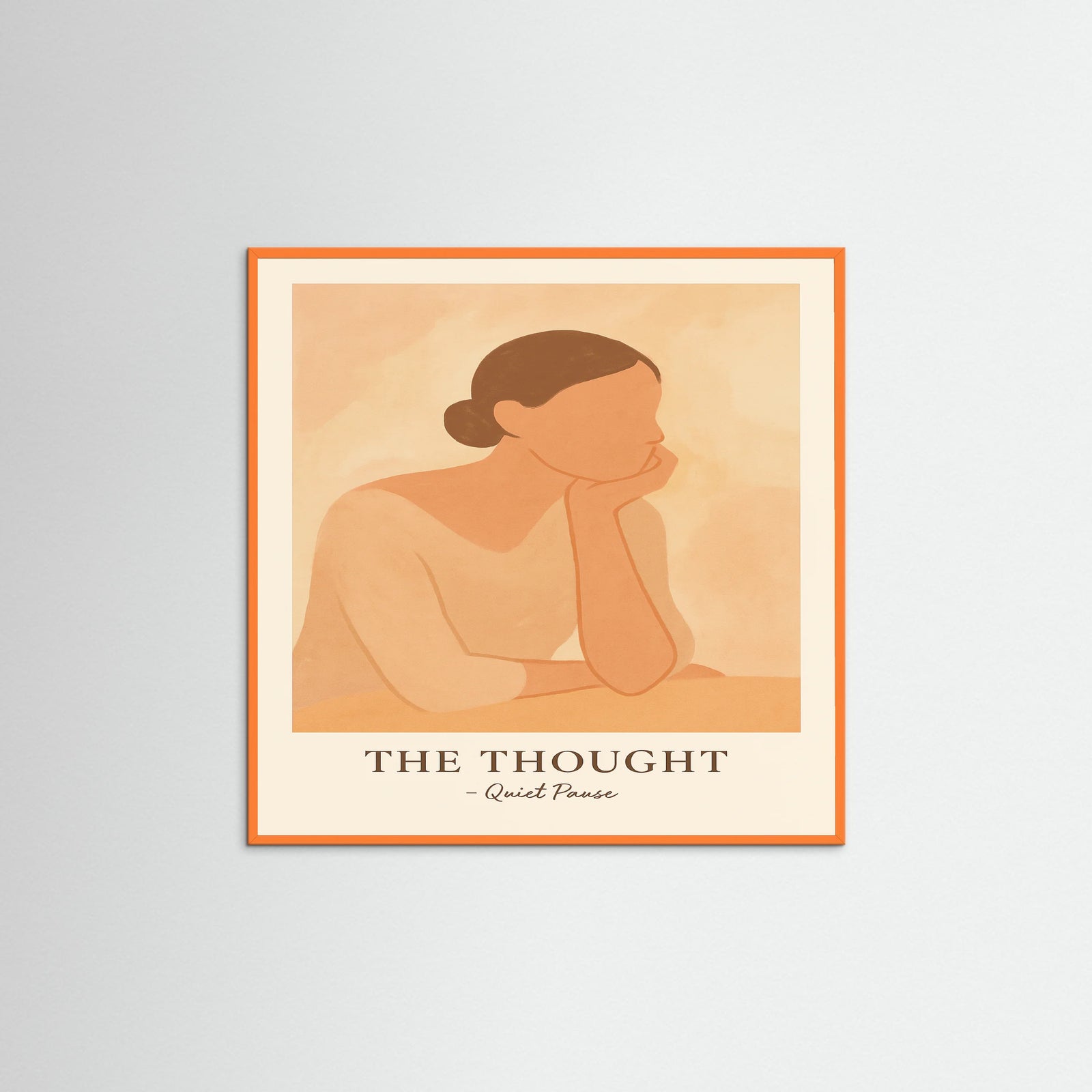 Orange Wood Square The thought
