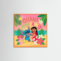 Orange Wood Square Tropical Kindness