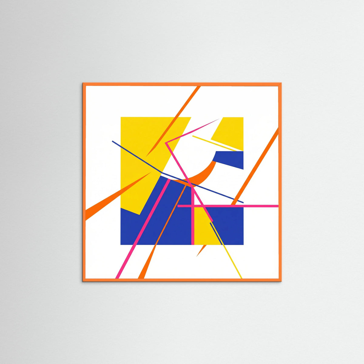 Orange Wood Square Vivid Harmony