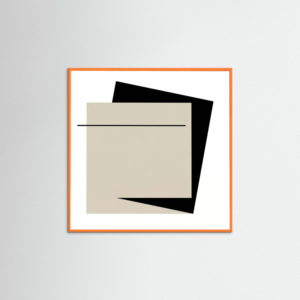 Orange Wood Square Void Structure