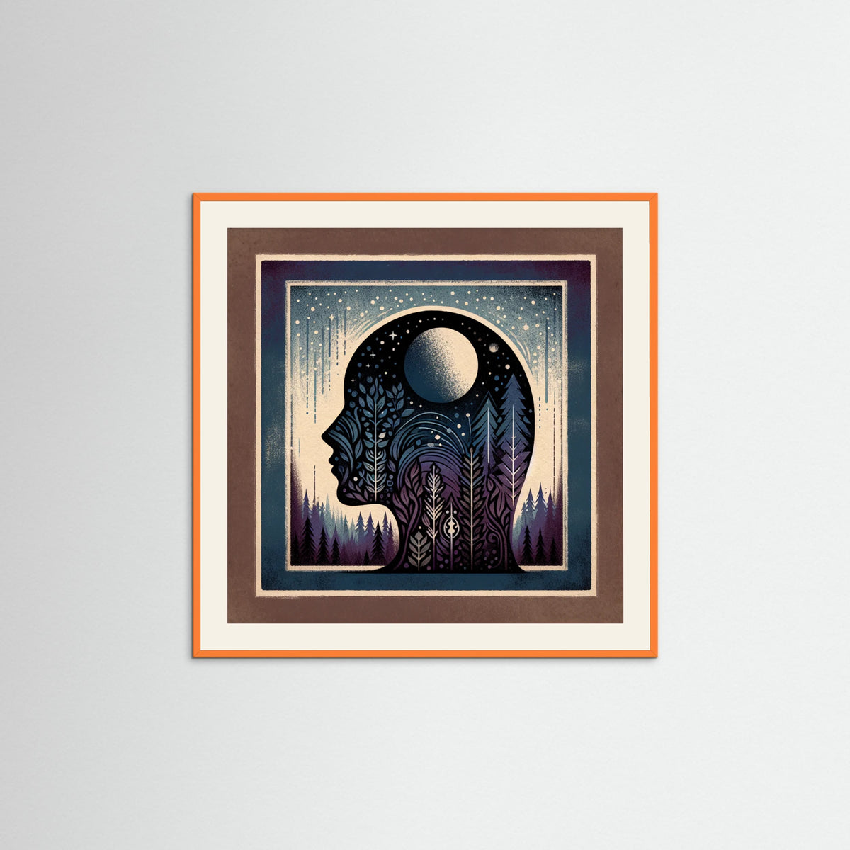 Orange Wood Square Wandering Soul