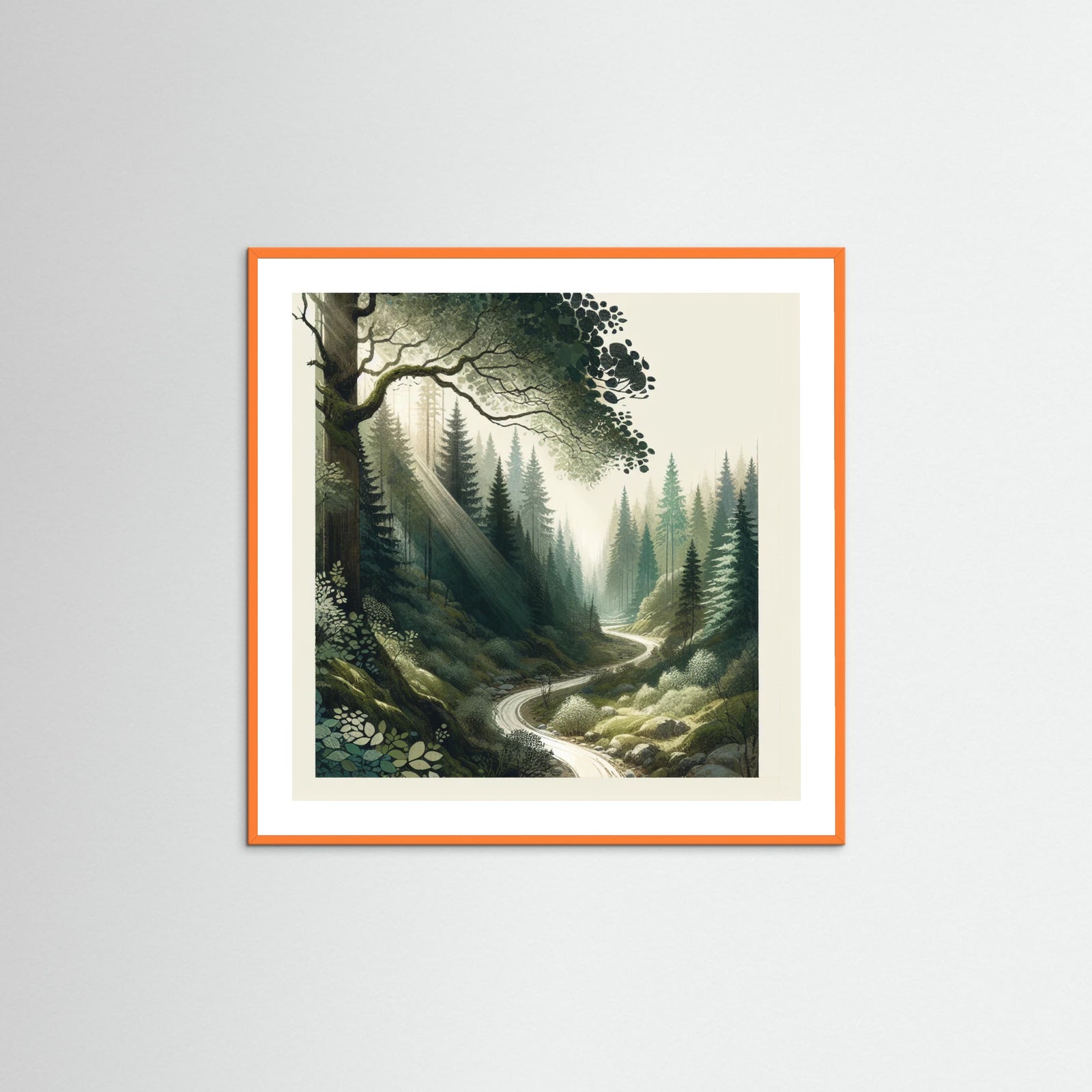 Orange Wood Square Wilderness Path