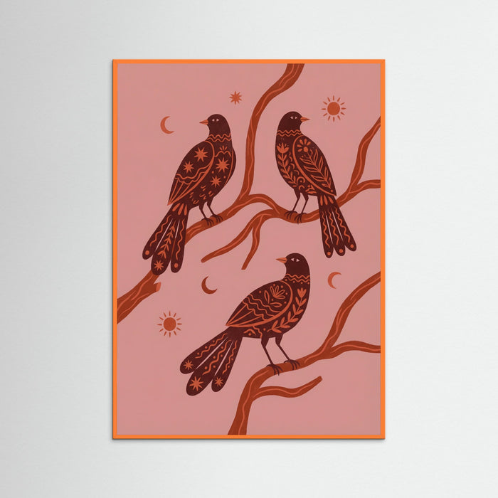 Orange Wood Stacked Horses