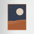 Orange Wood Starry Starry Night Poster