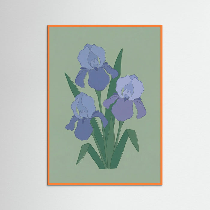 Orange Wood Still Life Lilies