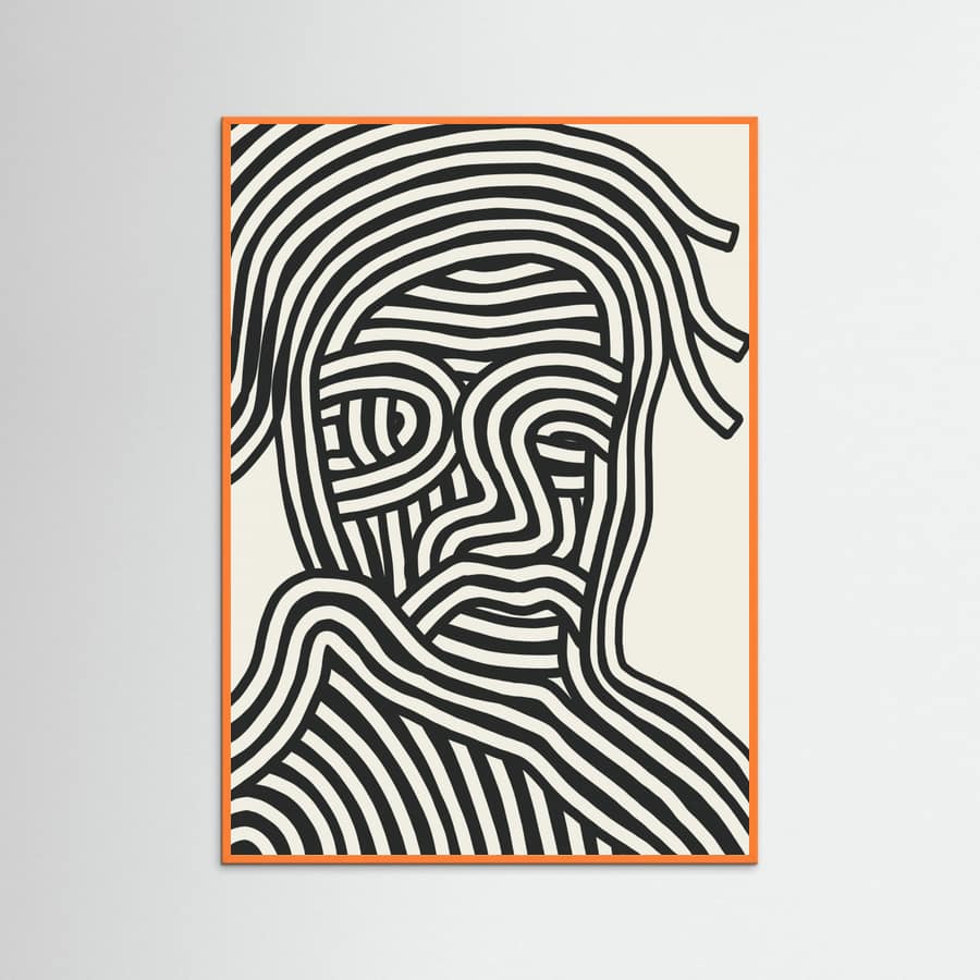 Stripe Portrait Poster – poster and art print