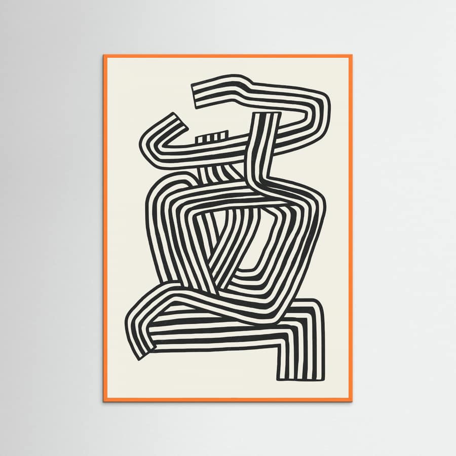 Stripe Woman Portrait Poster – poster and art print