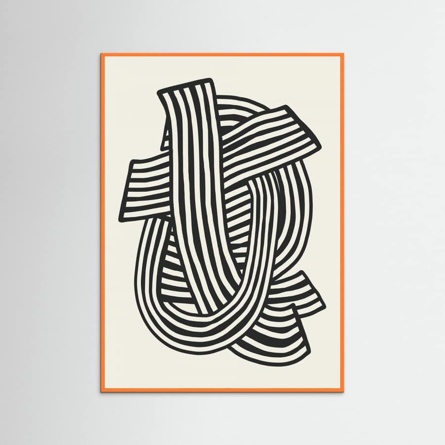 Poster Striped Abstract In Black – poster e stampa artistica