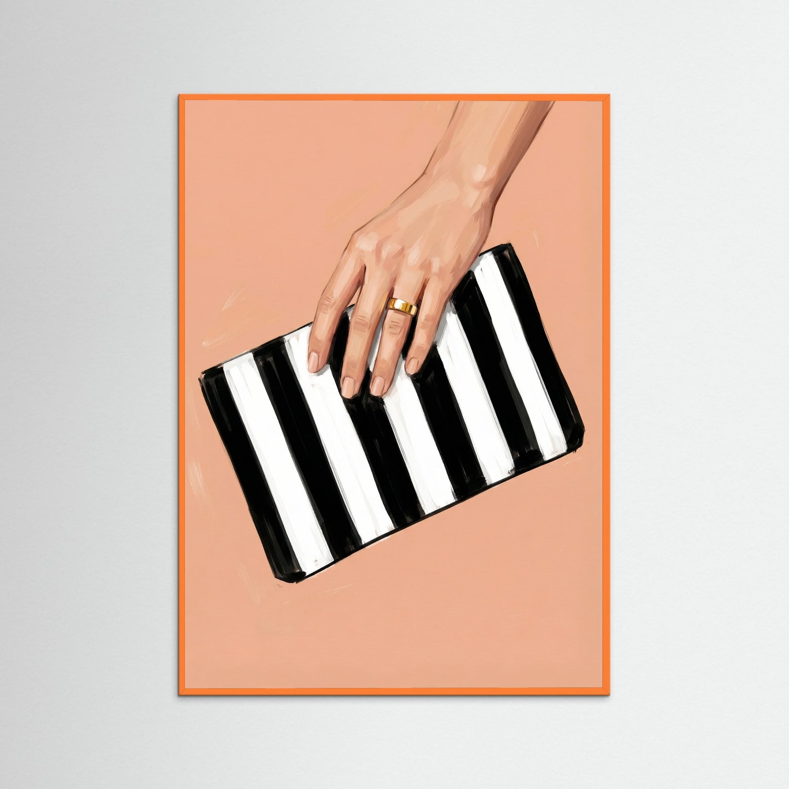 Orange Wood Striped Chic