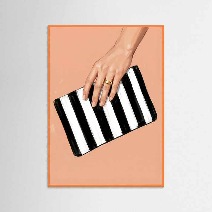 Orange Wood Striped Chic